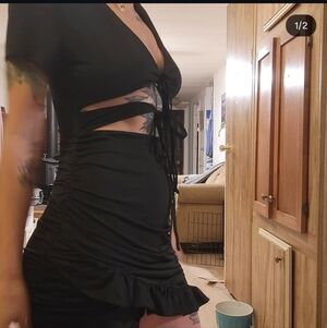 Chic Black Ruched Mini Dress